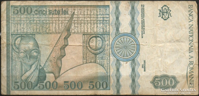 D - 168 -  Külföldi bankjegyek: Románia 1992  500 lei