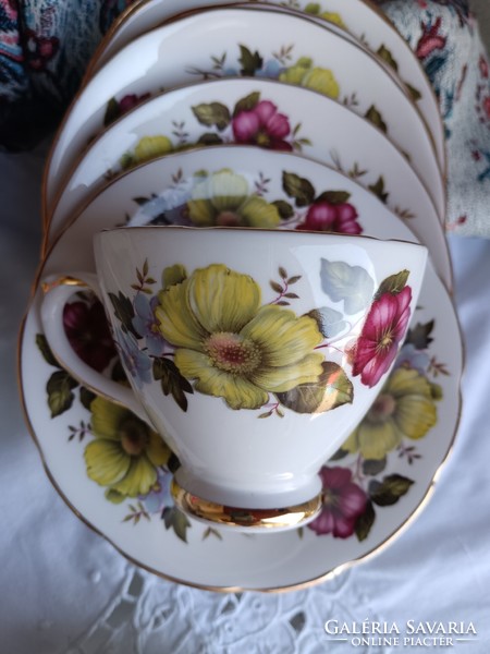 Cheerful colorful floral English breakfast set