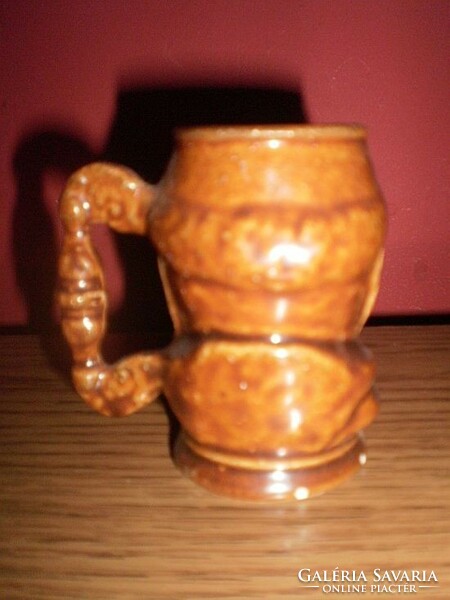 Figural, ceramic brandy glass