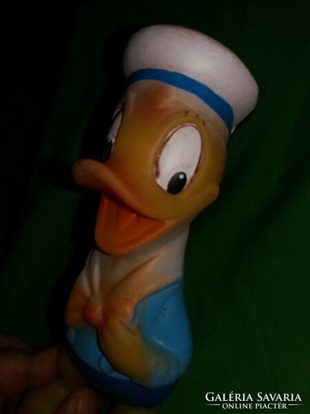 Antique disney donald duck - donald duck rubber toy figure 20 cm according to the pictures