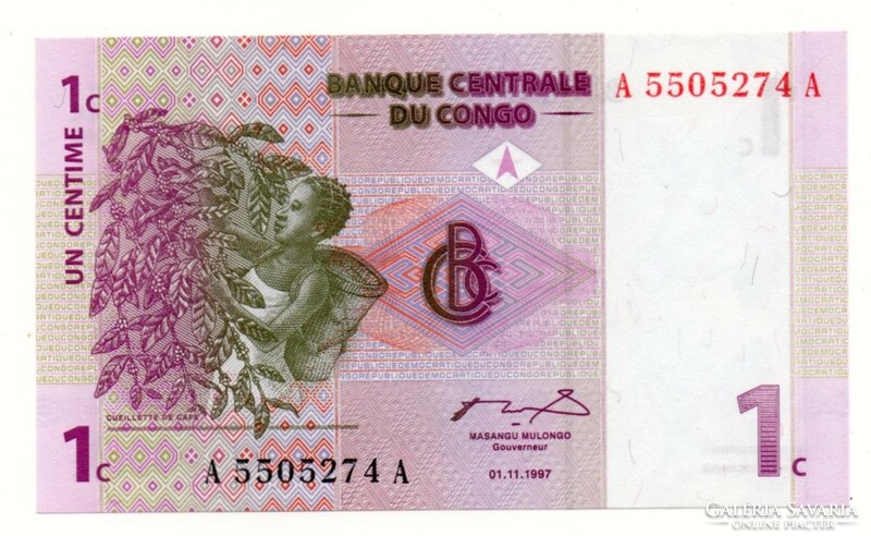 1   Centime     1997    Kongó