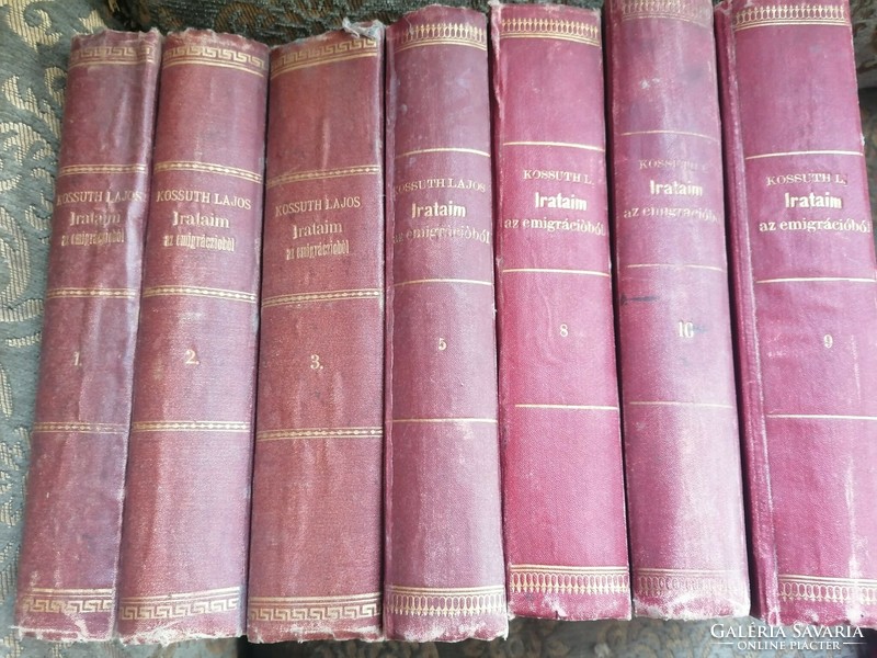 Lajos Kossuth's documents from his emigration, 6 volumes