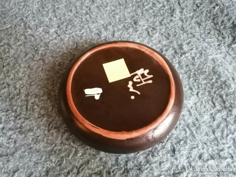 Ceramic ashtray from Hódmezővásárhely 13.5 cm (n)