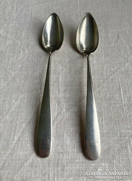 2 antique silver tea spoons from Pest 13 lats