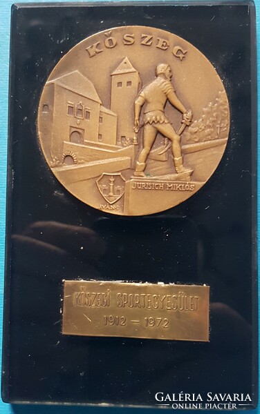 István Iván: bronze plaque: Kőszegi sport jurisics