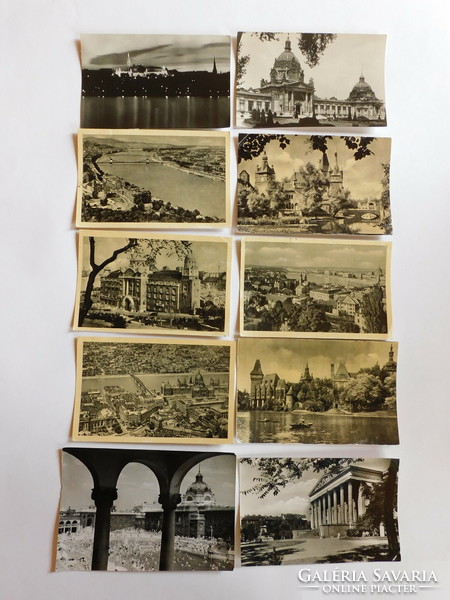 Régi képeslapok - Budapest, 50-es évek vége - 10 darab