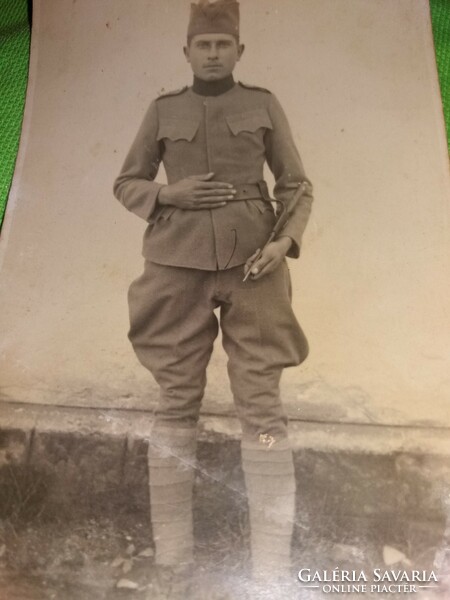 Antik I .VH. Monarchia tiszt magyar katona fotó, képeslap -  képeslap méret a képek szerint