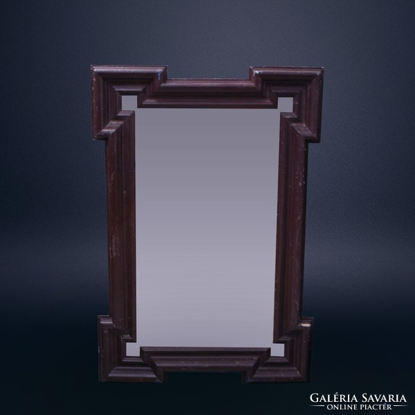 Wooden framed wall mirror