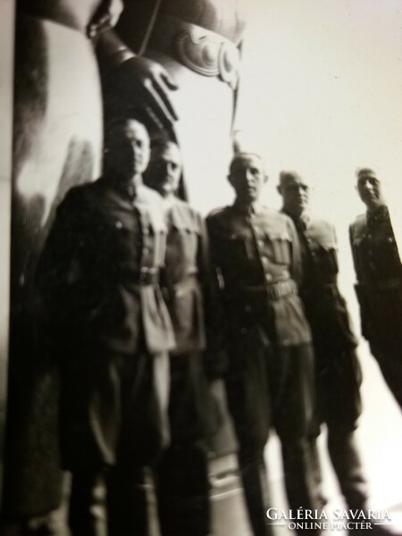 Antique II. Vh. Group picture of German officers - North African military base - photo 6 x 9 cm according to the pictures