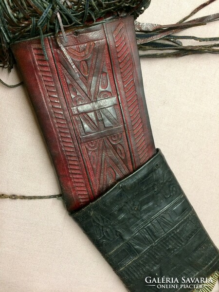 Old Tuareg leather amulet pouch or wallet