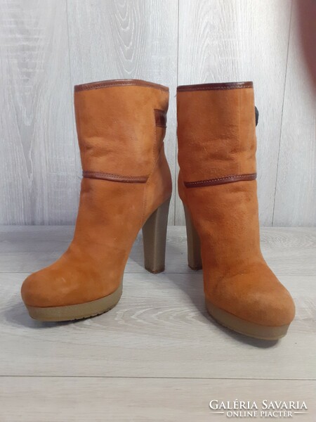 Miss sixty retro high heel split leather ankle boots size 38