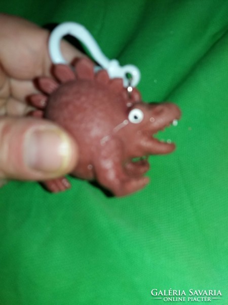 Retro Merchandise Soft Rubber Fireball Blowing Dinosaur Primal Lizard Figure Keychain As Pictures