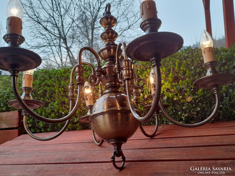 Flemish copper chandelier!