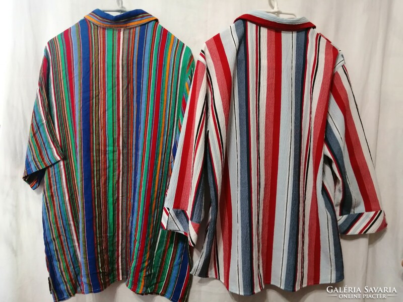 46-48-As women's striped blouses, shirts in a package, chest. 114-116 Cm, 2 pcs