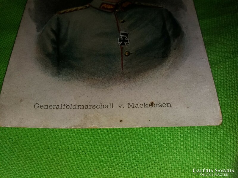 Antik I. VH. August von Mackensen retusált fotó, képeslap - képeslap méret a képek szerint