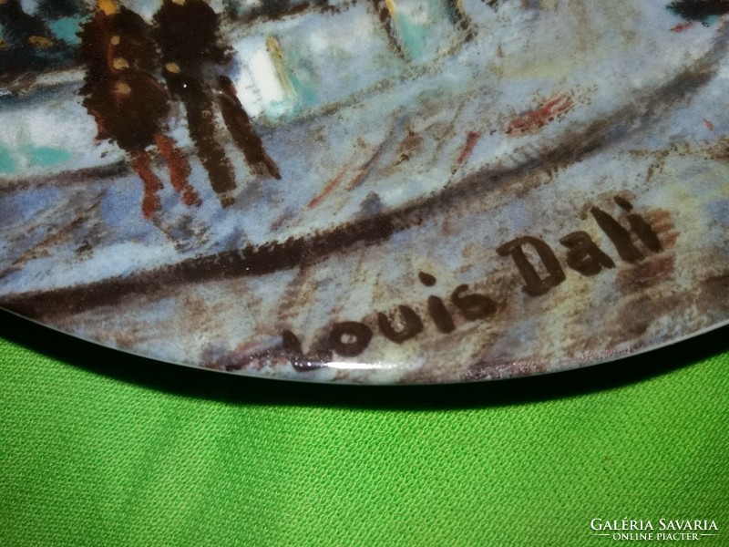 1970. Luis Dali festményével díszített LIMOGES francia porcelán tányér CONCORD tér 18 cm GYŰJTŐI