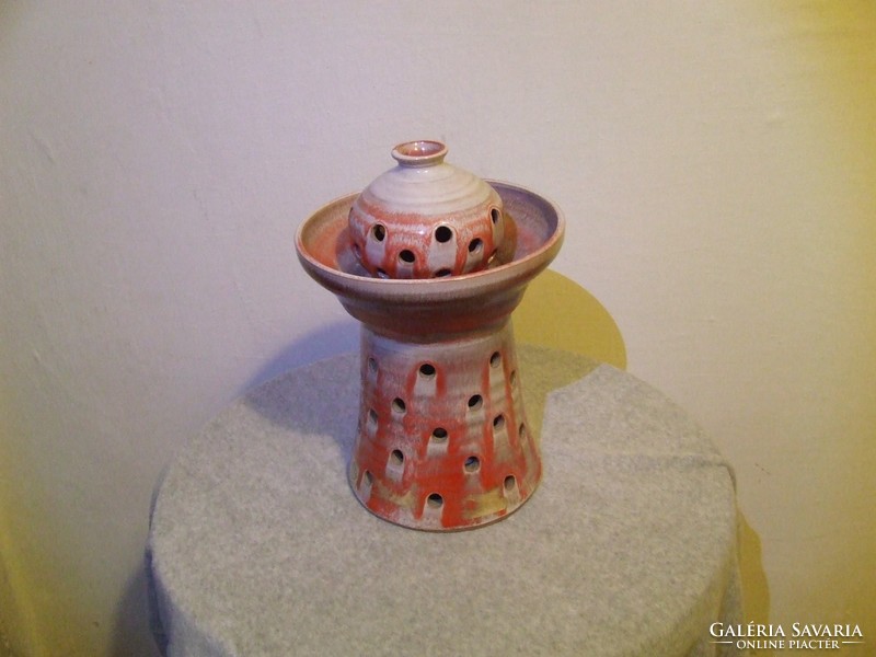 Retro glazed ceramic table lamp