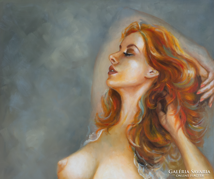 Oil painting - female nude - 50cmx32.5cm