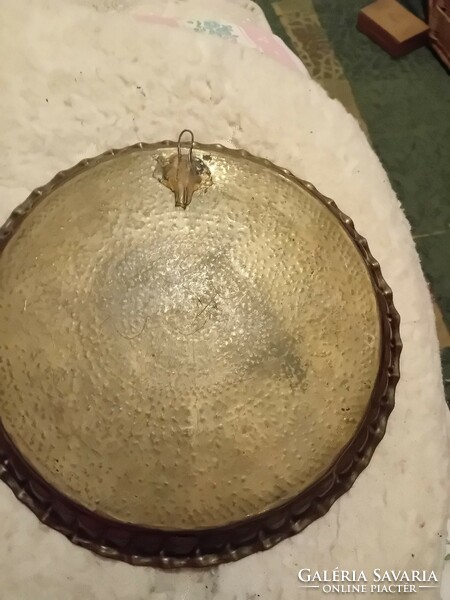 Antique copper or bronze wall plate