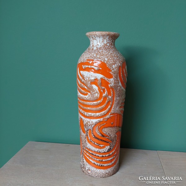 With free delivery István from Transylvania retro fat lava ceramic vase in beautiful, flawless condition