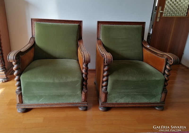2 original colonial armchairs