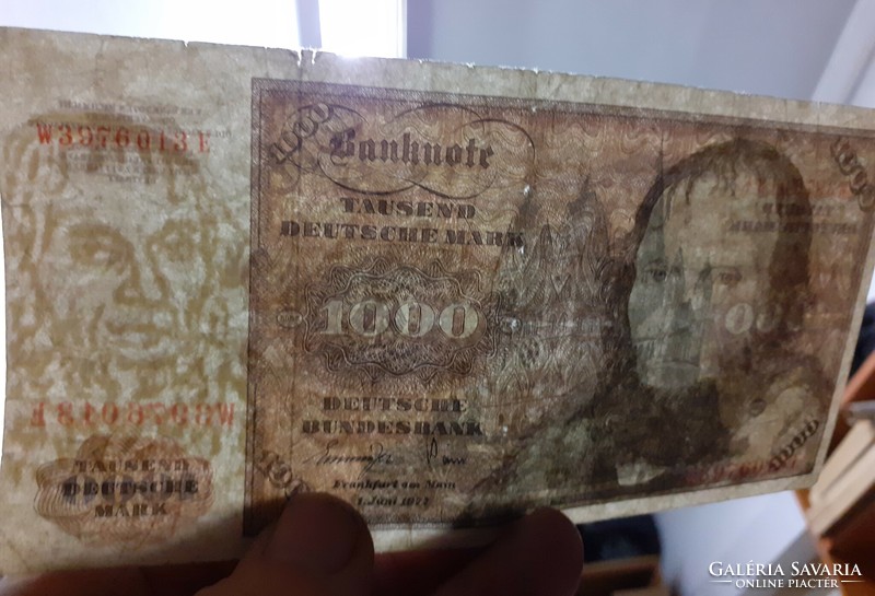 1000 Marks 1977 Germany, USSR-era forgery
