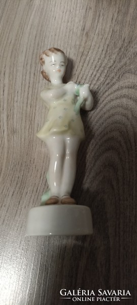 Zsolnay porcelain flower girl