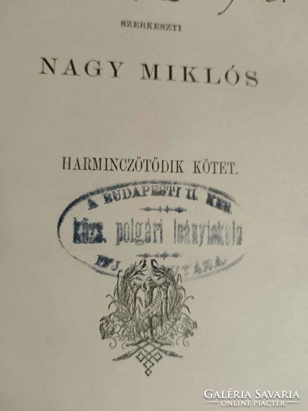 Képes Folyóirat - A Vasárnapi Ujság füzetekben, 1887-1910-ig, könyvtári kemény kötés, Nagy Miklós