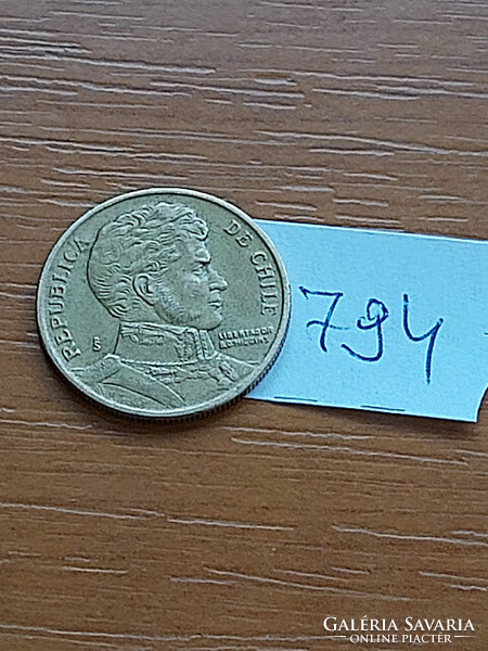 Chile 10 pesos 1995 nickel-brass bernardo o'higgins 794
