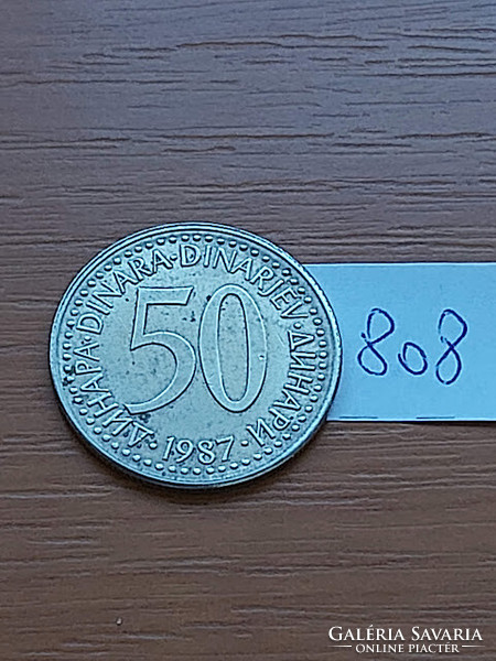 Yugoslavia 50 dinars 1987 copper-zinc-nickel 808
