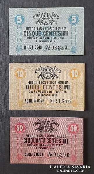 Velence * 5-10-50 centesimi 1918