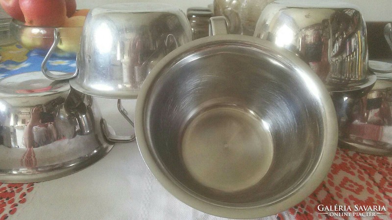 6 stainless steel soup cups 3.5 dl