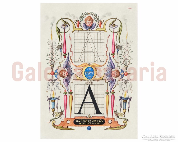 K l letters richly decorated from the 16th century, from the work mira calligraphiae monumenta