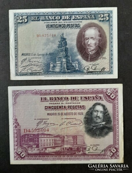 Spain * 25-50 pesetas 1928