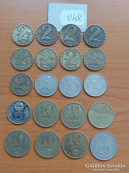 20 pcs 2 + 5 + 10 + 20 HUF Hungarian People's Republic all different years v48