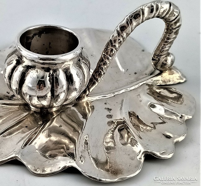 Silver candle holder portable