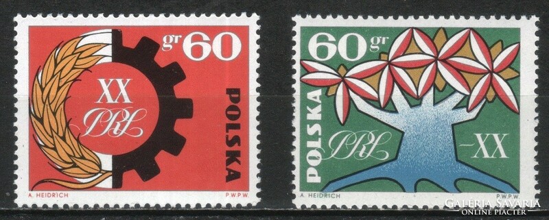 Postatiszta Lengyel 0016 Mi 1373-1374    0,50 Euró