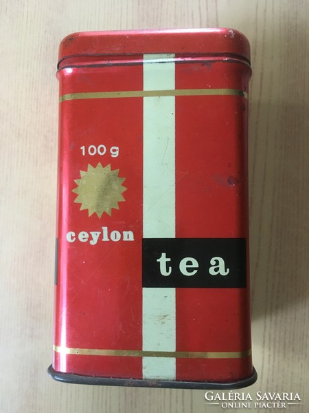 Old Ceylon tea metal box