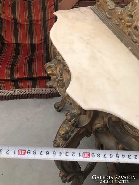 Baroque console table with mirror