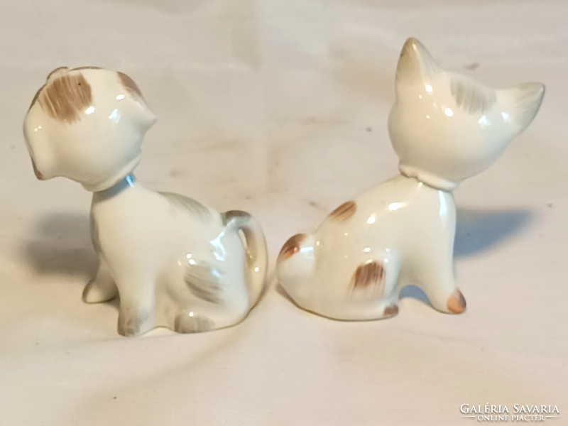 Aquincum nodding dog and cat figures in pairs