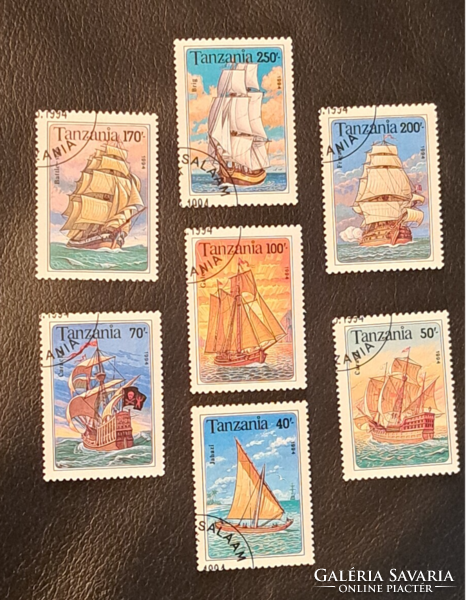 Tanzania sailing ships stamps stamped b/1/13