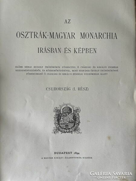 Az Osztrák-Magyar Monarchia Írásban És Képben XI. KÖTET: Csehország I.