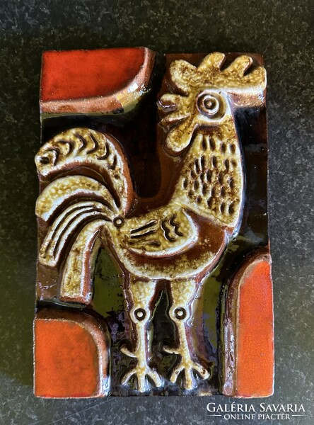Art rooster ceramic wall picture wall decoration
