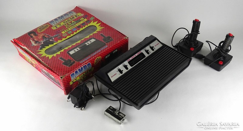 1Q954 Retro RAMBO TV Game Computer játékkonzol dobozában