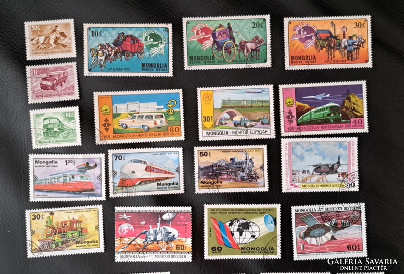 Mongolia traffic stamps stamped 3. B/1/11