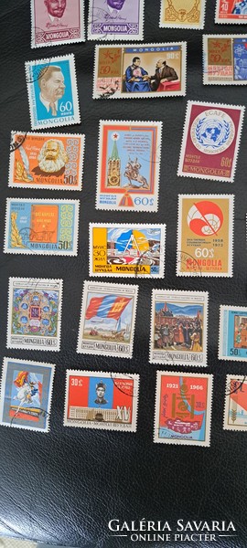 Mongólia Lenin, híres emberek, évfordulók, stb bélyegek csomag pecsételt 9.