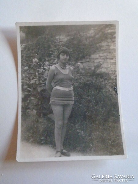 D202057  Régi fotó     -  Csillaghegy  1929  Hölgy fürdőruhában