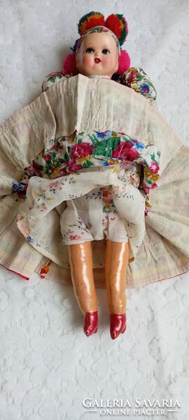 Antique doll Matyó in folk costume 50 cm