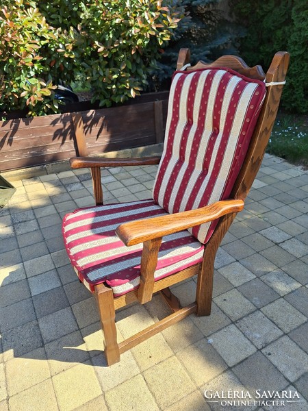 Armchair with hardwood frame in excellent condition