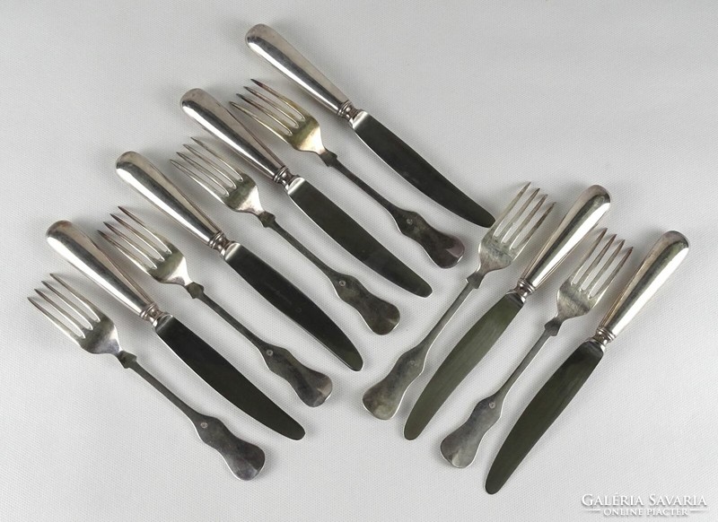1Q953 old 6-person silver-plated Sandrik cutlery set in a box